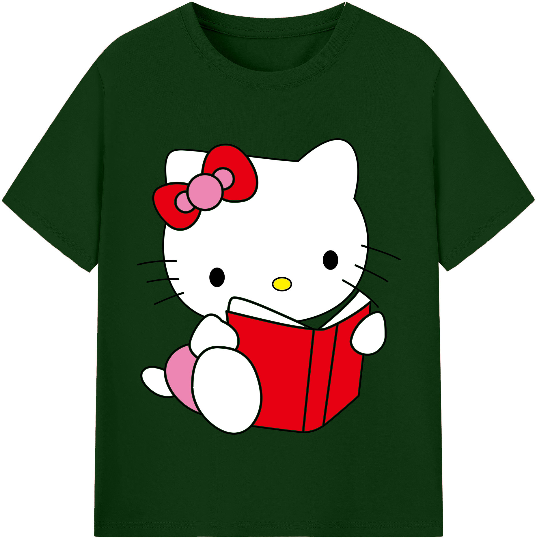 （画像用） Hello Kitty ハローキティ 綿100％半袖Tシャツ（フロントプリント）